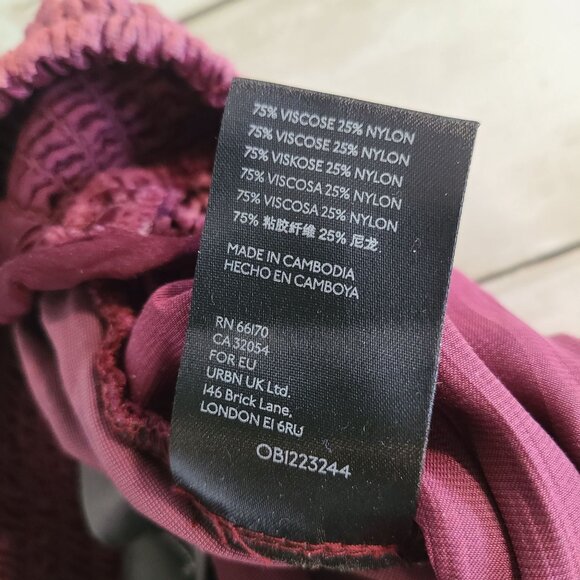 Anthropologie Gloria Velvet Velour Joggers Burgundy Womens Sm Athleisure - Picture 8 of 8